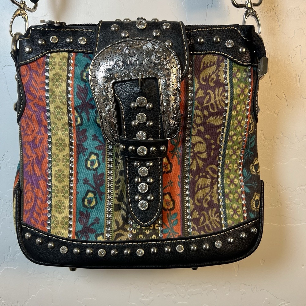 Montana West Floral Studded‎ Rhinestone Crossbody Bling